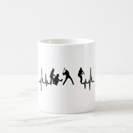 Meu Coração Bate Na Caneca De Baseball