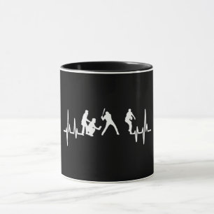 Meu Coração Bate Na Caneca De Baseball
