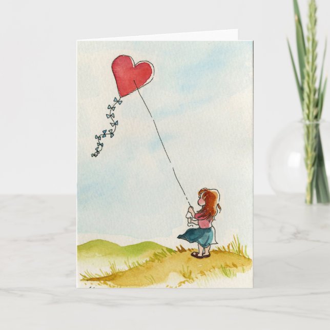 Meu coração em um cartão da corda (Frente)