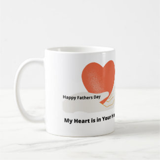 Meu coração está na sua mão numa caneca