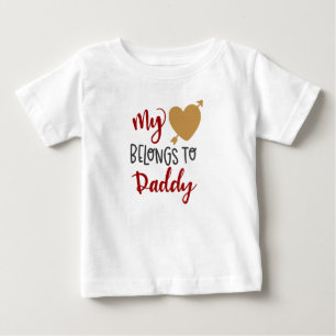 Meu Coração Pertence A Pai Baby T-Shirt