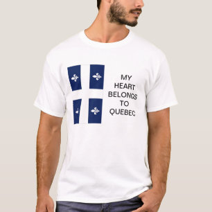 Meu coração pertence ao t-shirt da bandeira de