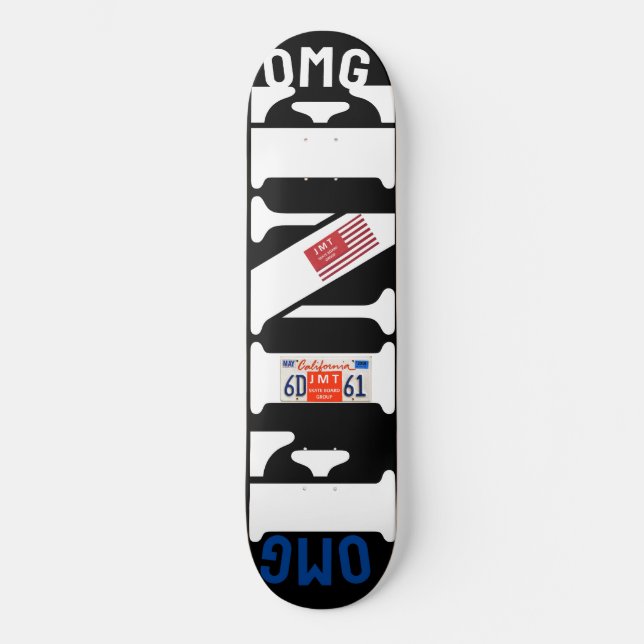 MEU DEUS! 20,95 cm Skateboard Deck (Frente)