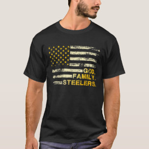 Meu Deus. Família. Steelers. Camiseta