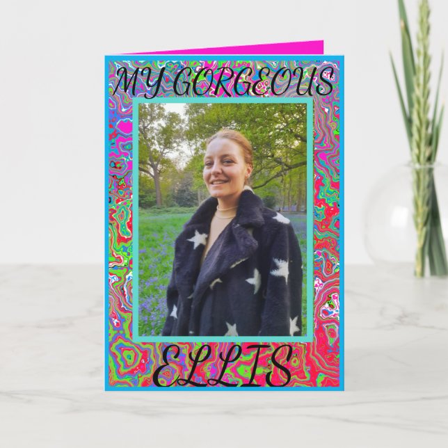 MEU FILHO GORGEOSO / FILHA - Cartão de Saudação (Frente)