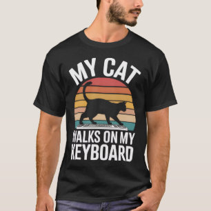 Meu Gato Anda No Meu Teclado   Camisetas Engraçada
