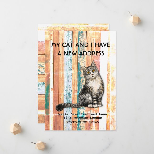 Meu gato e eu nos mudamos Anúncio (Frente/Verso In Situ)