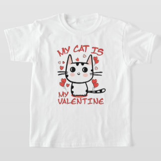 Meu Gato É Meu Design De Camiseta Branca Namorados