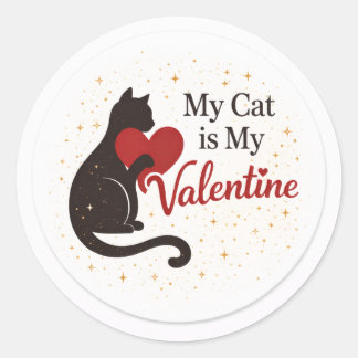 Meu Gato é Meu Namorado Adesivo – Silhueta de Gato