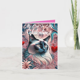 Meu Gato É Meu Namorado Cartão Personalizado Art N