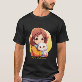 Meu Gato é Meu Terapeuta – Camiseta de Gato de Con