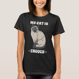Meu Gato é Suficiente Camisa de Gato Introvertido
