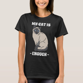 Meu Gato é Suficiente Camisa de Gato Introvertido
