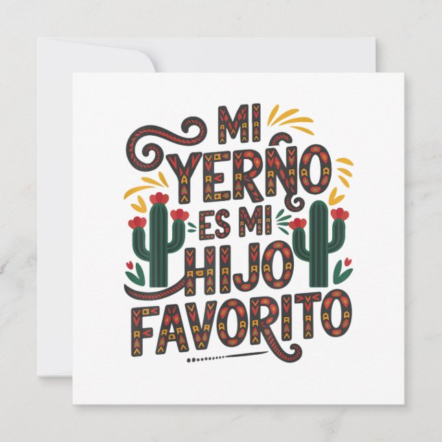 Meu genro é filho favorito (Frente)