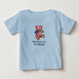 Meu herói é um camiseta VETERAN BABY