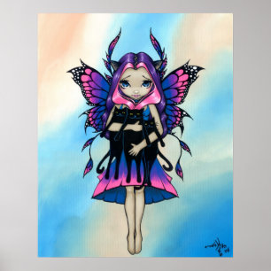 Meu impressão feericamente da arte do gato preto