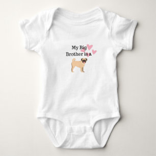 Meu irmão mais velho é uma camisa de bebê Pug