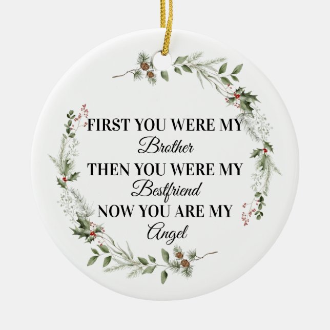 Meu Irmão, Meu Ornamento Anjo, Memorial Sentimenta (Frente)