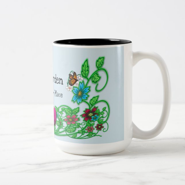 Meu Jardim é minha caneca de lugar feliz (Direita)