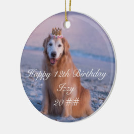 Meu Lindo Cachorro Ornamento de Natal em Cerâmica 