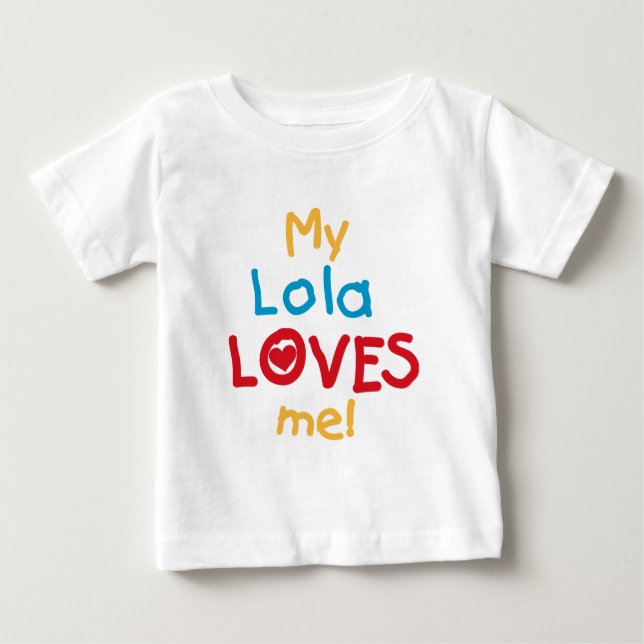 Meu Lola ama-me t-shirt e presentes (Frente)