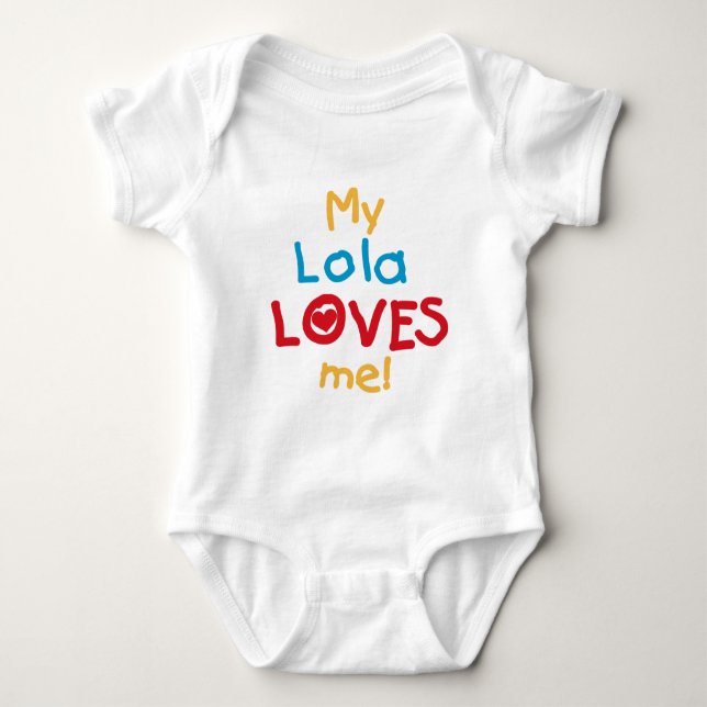 Meu Lola ama-me t-shirt e presentes (Frente)