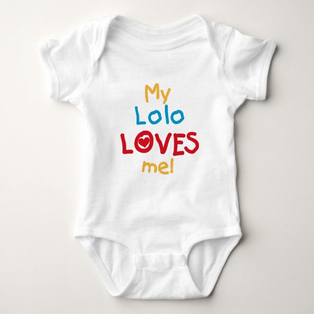 Meu Lolo ama-me t-shirt e presentes (Frente)