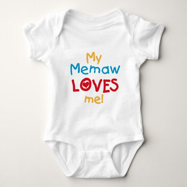 Meu Memaw ama-me t-shirt e presentes (Frente)