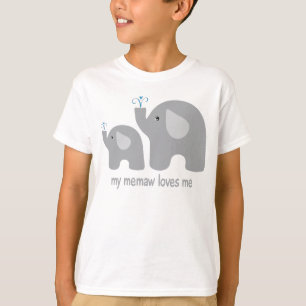 Meu MeMaw me ama - Camisa elefante para crianças