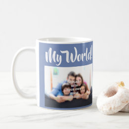 "Meu Mundo" - Foto da família em uma caneca