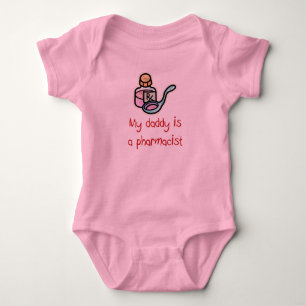 Meu pai é um t-shirt do bebê do farmacêutico