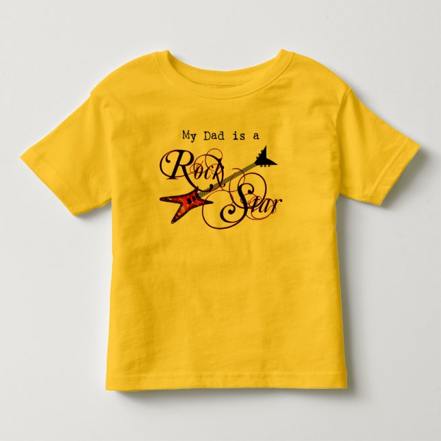Meu pai é uma camisa da estrela do rock (Frente)