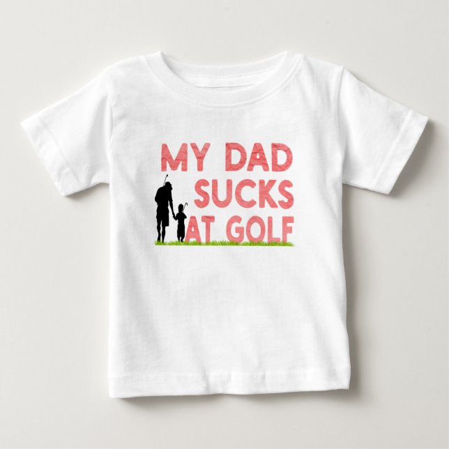 meu pai não presta na t-shirt de golfe (Frente)