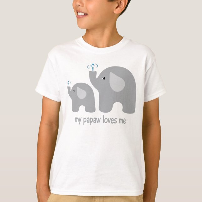 Meu Papá me ama - Camisa elefante para crianças (Frente)