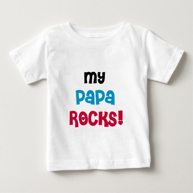 Meu Papa Rocks Camisetas e presentes (Frente)