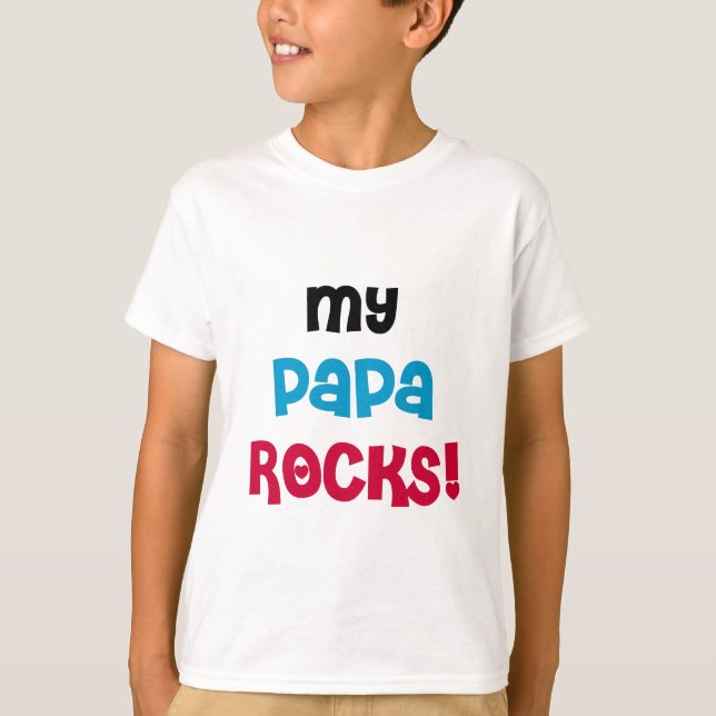 Meu Papa Rocks Camisetas e presentes (Frente)