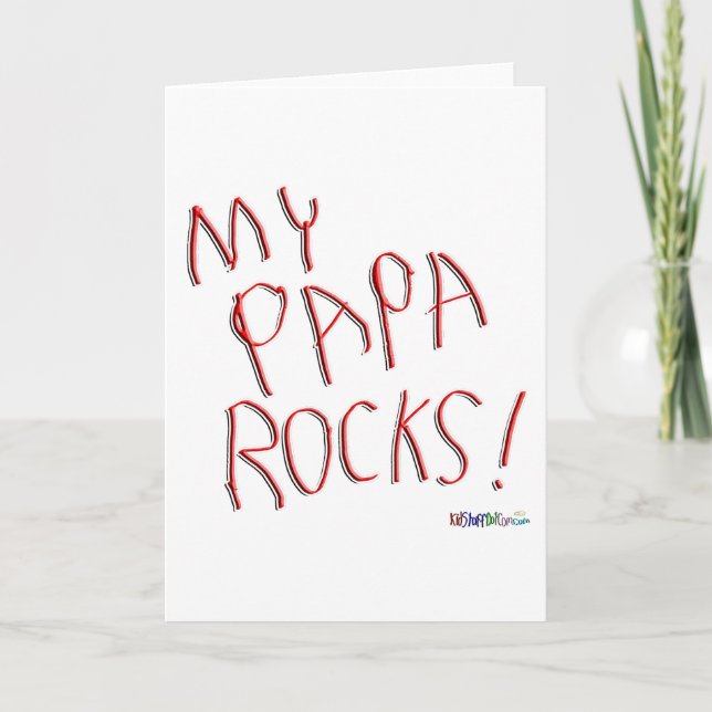 Meu Papa Rocks! Cartão (Frente)