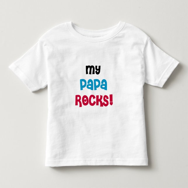 Meu Papa Rocks T-shirts e presentes (Frente)