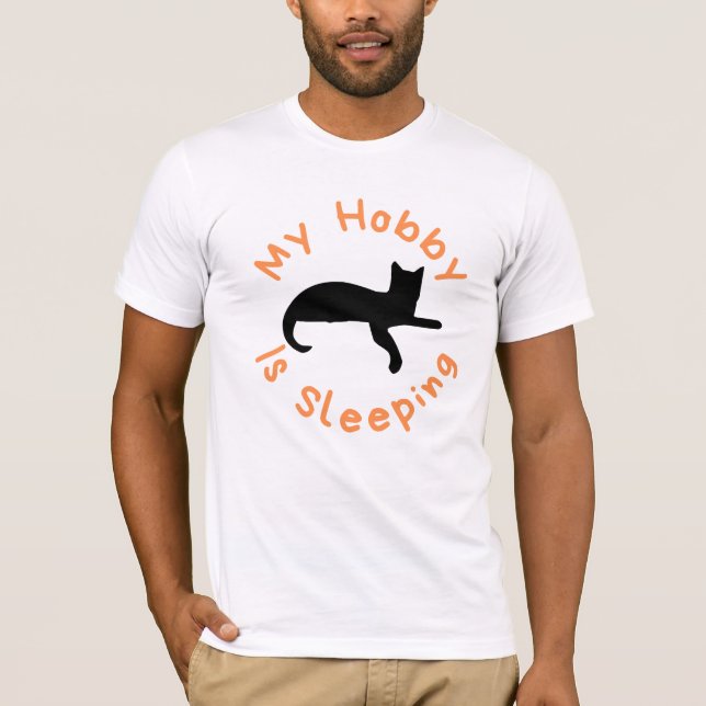 Meu passatempo é dormir Pai de gato, camisa (Frente)