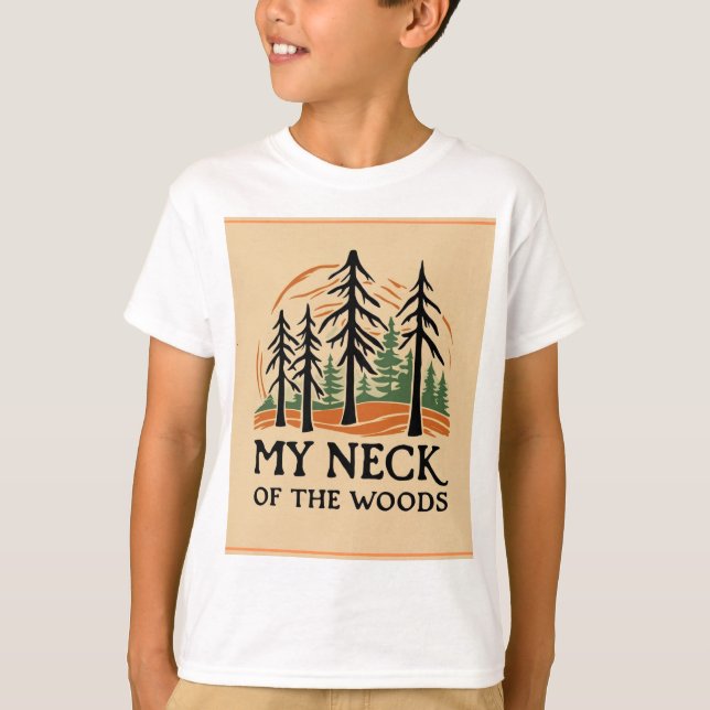 Meu Pescoço da Camisa Básica de Woods (Crianças) (Frente)