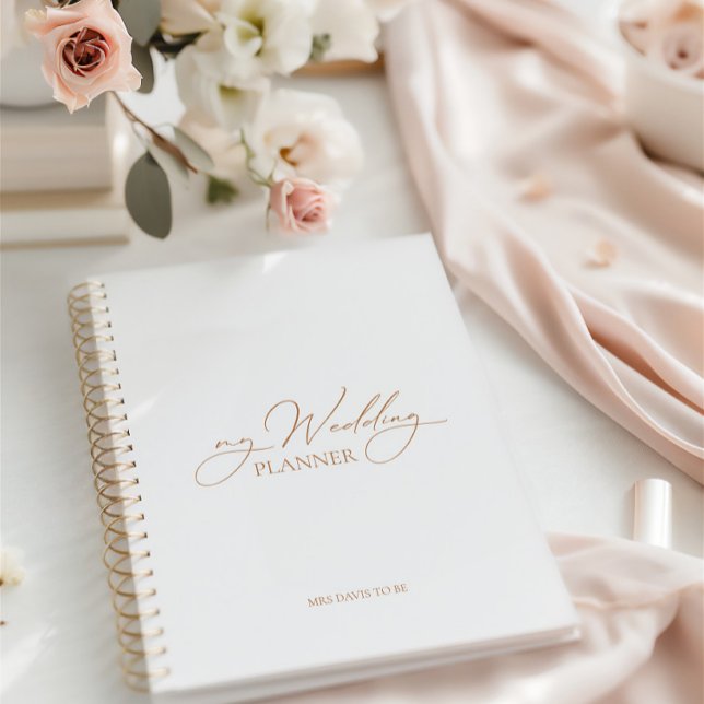 "Meu Planejador de Casamento" Moderno e Elegante P (My Wedding Planner Modern Elegant Wedding Plans Planner)