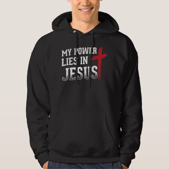 Meu Poder Está Em Jesus Cruzando Deus A Camisa Cri (Frente)