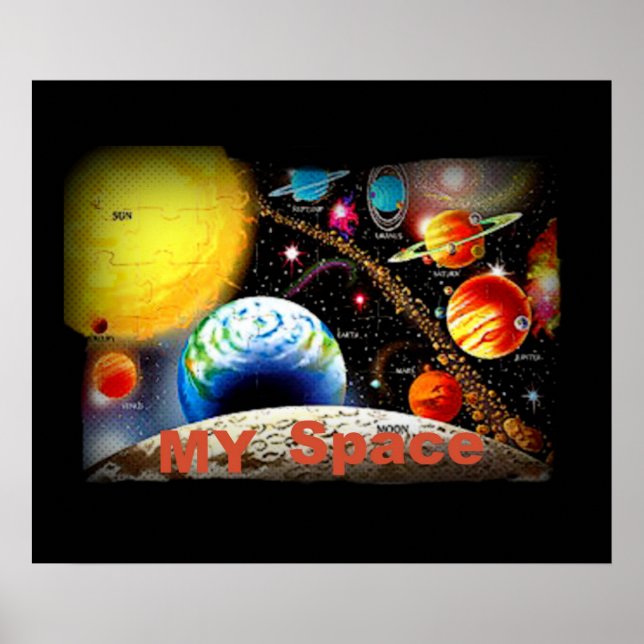 meu poster de espaço intrigado (Frente)