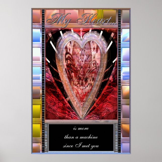 Meu Poster personalizável do coração (Frente)