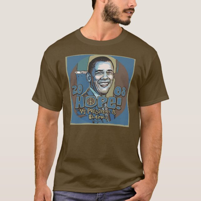 Meu presidente é camisa preta de Obama (Frente)