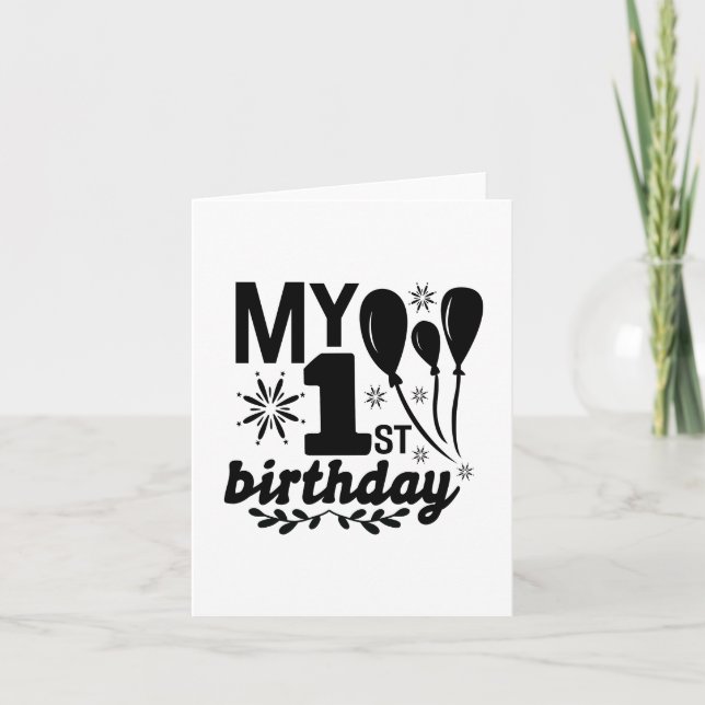 Meu Primeiro Aniversário! Querido!! Convites (Frente)