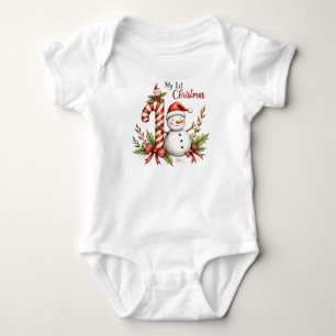 Meu Primeiro Body de Natal para Bebê