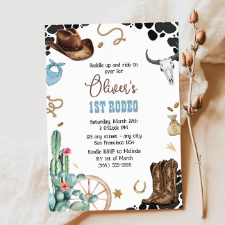 meu primeiro convite de aniversário de rodeio