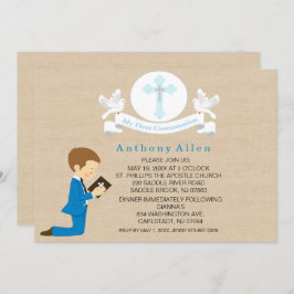 Meu primeiro convite do ajoelhamento do menino do