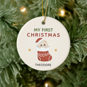Meu Primeiro Natal Enfeite de Ovo Pequeno